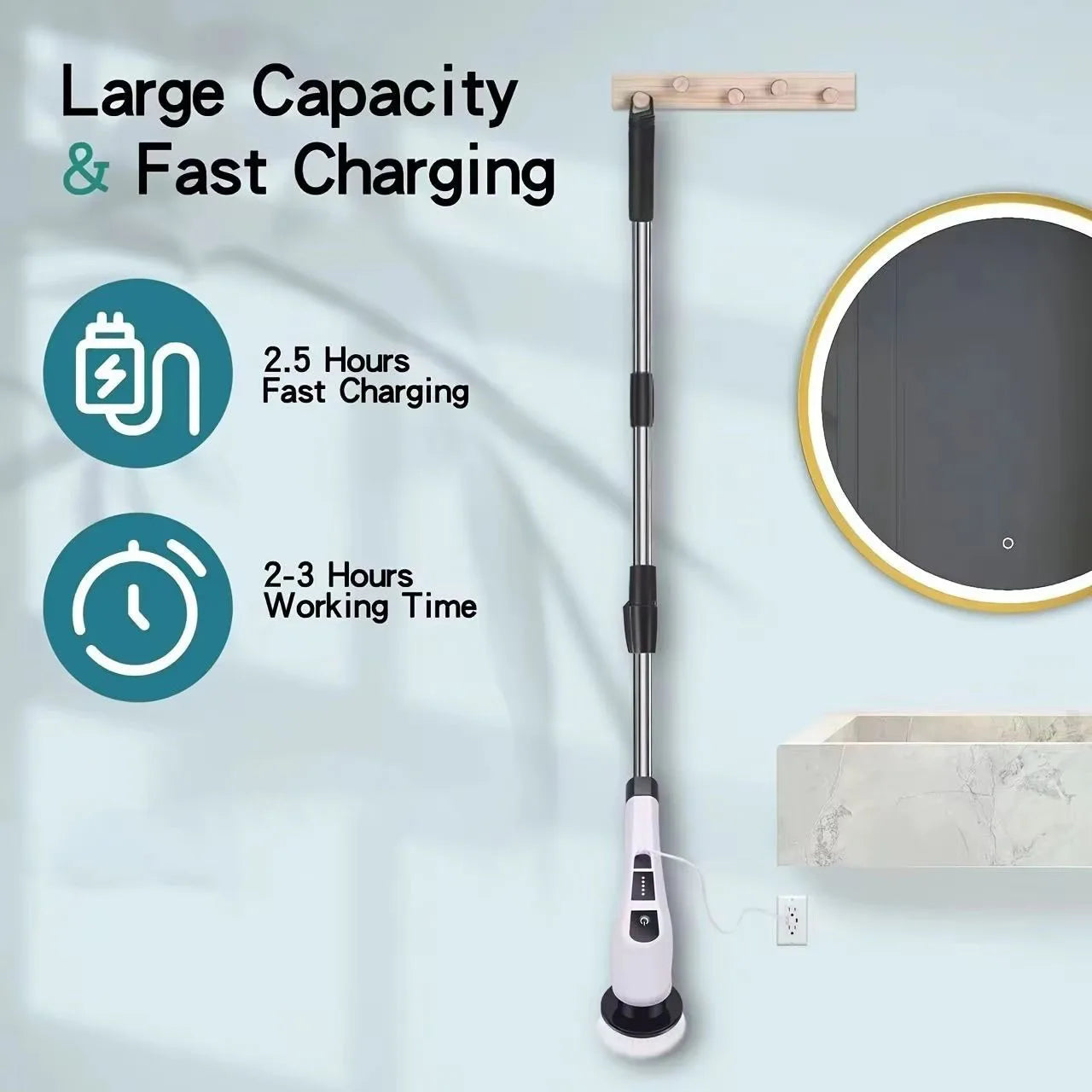 GlideScrub Pro 9-in-1 Electric Spin Scrubber